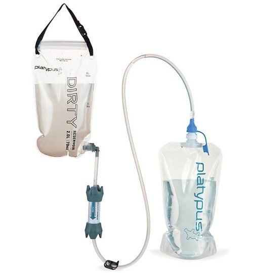 the Platypus water filtration unit